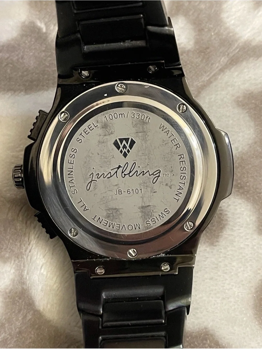 JBW Victory JB-6101 Chronograph Black Diamond 51mm Men’s Swiss Movement Watch